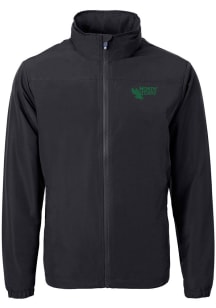 Cutter and Buck North Texas Mean Green Mens Black Charter Eco Light Weight Jacket