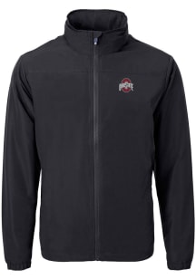 Cutter and Buck Ohio State Buckeyes Mens Black Charter Eco Light Weight Jacket