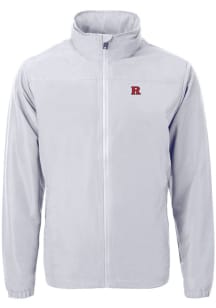 Cutter and Buck Rutgers Scarlet Knights Mens Grey Charter Eco Light Weight Jacket