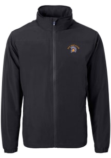 Cutter and Buck San Jose State Spartans Mens Black Charter Eco Light Weight Jacket