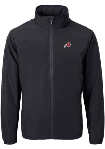 Cutter and Buck Utah Utes Mens Black Charter Eco Light Weight Jacket