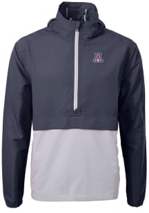 Cutter and Buck Arizona Wildcats Mens Navy Blue Charter Eco Pullover Jackets