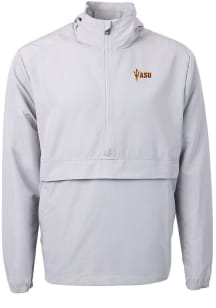 Cutter and Buck Arizona State Sun Devils Mens Grey Charter Eco Pullover Jackets