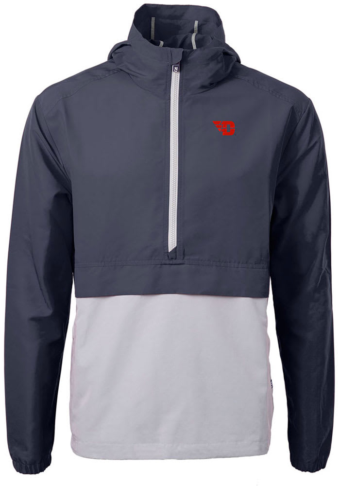 Cutter and Buck Dayton Flyers Mens Navy Blue Charter Eco Pullover Jackets