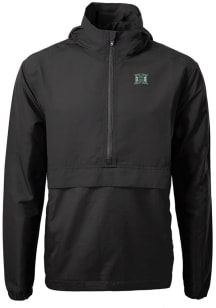 Cutter and Buck Hawaii Warriors Mens Black Charter Eco Pullover Jackets