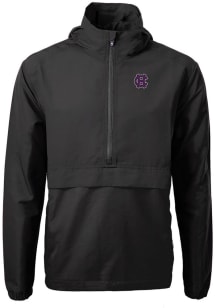 Cutter and Buck Holy Cross Crusaders Mens Black Charter Eco Pullover Jackets