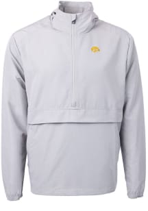 Cutter and Buck Iowa Hawkeyes Mens Grey Charter Eco Pullover Jackets