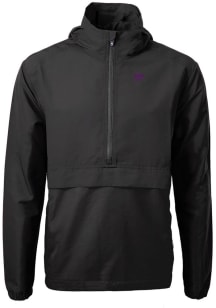 Cutter and Buck K-State Wildcats Mens Black Charter Eco Pullover Jackets