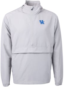 Cutter and Buck Kentucky Wildcats Mens Grey Charter Eco Pullover Jackets