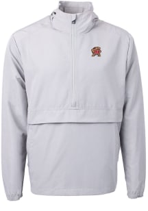 Cutter and Buck Maryland Terrapins Mens Grey Charter Eco Pullover Jackets