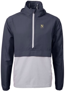 Cutter and Buck Navy Midshipmen Mens Navy Blue Charter Eco Pullover Jackets