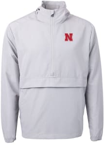Cutter and Buck Nebraska Cornhuskers Mens Grey Charter Eco Pullover Jackets