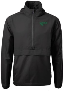 Cutter and Buck North Texas Mean Green Mens Black Charter Eco Pullover Jackets