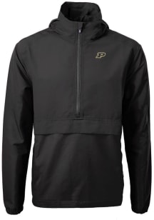 Cutter and Buck Purdue Boilermakers Mens Black Charter Eco Pullover Jackets