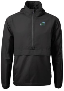 Cutter and Buck Tulane Green Wave Mens Black Charter Eco Pullover Jackets