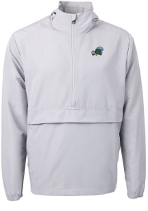 Cutter and Buck Tulane Green Wave Mens Grey Charter Eco Pullover Jackets
