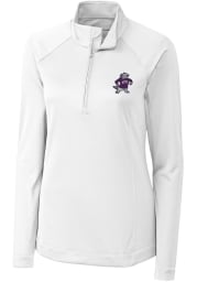 Cutter and Buck Horned Frogs Womens White Evolve 1/4 Zip Pullover