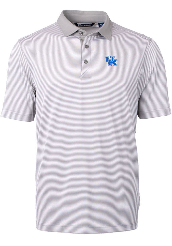 Cutter and Buck Kentucky Wildcats Mens Virtue Eco Pique Micro Stripe Short Sleeve Polo