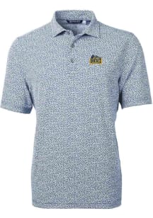 Cutter and Buck Drexel Dragons Mens Navy Blue Virtue Eco Pique Botanical Short Sleeve Polo
