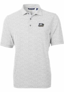 Cutter and Buck Georgia Southern Eagles Mens Grey Virtue Eco Pique Botanical Short Sleeve Polo