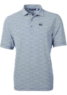 Cutter and Buck Jackson State Tigers Mens Navy Blue Virtue Eco Pique Botanical Short Sleeve Polo