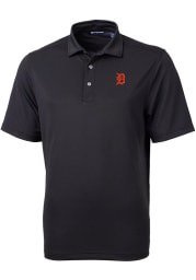 Cutter and Buck Detroit Tigers Mens Black Virtue Short Sleeve Polo