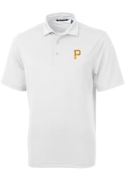 Cutter and Buck Pittsburgh Pirates Mens White Virtue Short Sleeve Polo