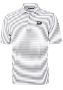 Cutter and Buck Georgia Southern Eagles Mens Grey Virtue Eco Pique Stripe Short Sleeve Polo
