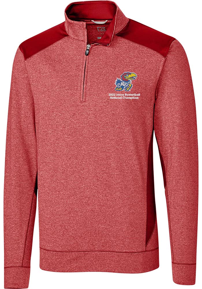 Cutter & Buck Men's NCAA Louisville Cardinals Shoreline Half Zip, Red, Small