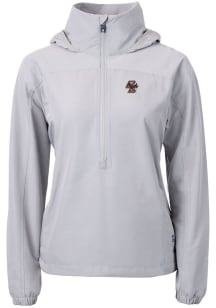 Cutter and Buck Boston College Eagles Womens Grey Charter Eco Long Sleeve Pullover