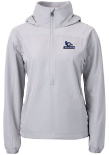 Cutter and Buck Creighton Bluejays Womens Grey Charter Eco Long Sleeve Pullover