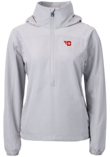 Cutter and Buck Dayton Flyers Womens Grey Charter Eco Long Sleeve Pullover