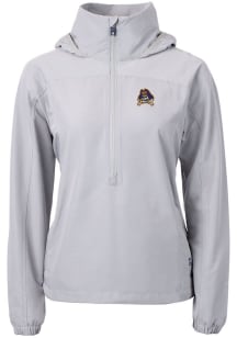 Cutter and Buck East Carolina Pirates Womens Grey Charter Eco Long Sleeve Pullover