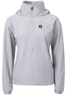 Cutter and Buck Georgetown Hoyas Womens Grey Charter Eco Long Sleeve Pullover