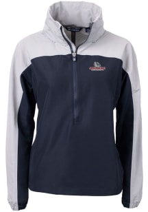Cutter and Buck Gonzaga Bulldogs Womens Navy Blue Charter Eco Long Sleeve Pullover