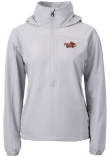 Cutter and Buck Illinois State Redbirds Womens Grey Charter Eco Long Sleeve Pullover