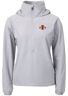 Cutter and Buck Iowa State Cyclones Womens Grey Charter Eco Long Sleeve Pullover