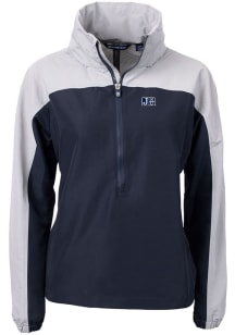 Cutter and Buck Jackson State Tigers Womens Navy Blue Charter Eco Long Sleeve Pullover