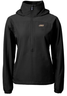 Cutter and Buck James Madison Dukes Womens Black Charter Eco Long Sleeve Pullover