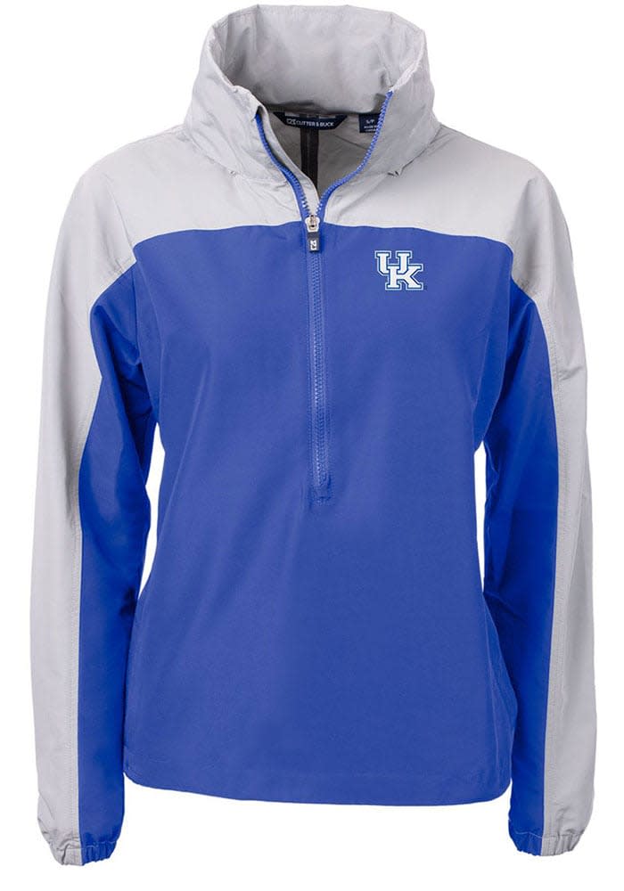 Cutter and Buck Kentucky Wildcats Womens Charter Eco Long Sleeve Pullover