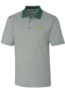 Cutter and Buck Notre Dame Fighting Irish Mens Green Forge Tonal Stripe Short Sleeve Polo