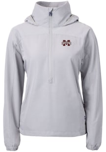 Cutter and Buck Mississippi State Bulldogs Womens Grey Charter Eco Long Sleeve Pullover