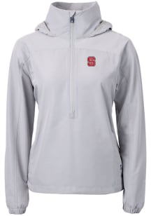 Cutter and Buck NC State Wolfpack Womens Grey Charter Eco Long Sleeve Pullover