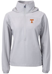 Cutter and Buck Tennessee Volunteers Womens Grey Charter Eco Long Sleeve Pullover