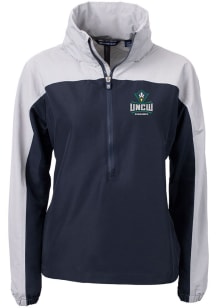 Cutter and Buck UNCW Seahawks Womens Navy Blue Charter Eco Long Sleeve Pullover