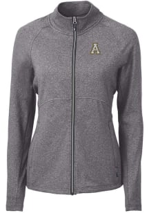 Cutter and Buck Appalachian State Mountaineers Womens Black Adapt Eco Knit Light Weight Jacket