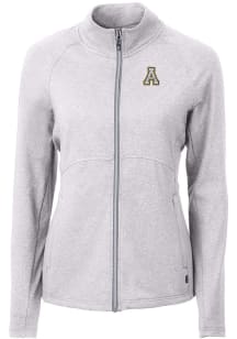 Cutter and Buck Appalachian State Mountaineers Womens Grey Adapt Eco Knit Light Weight Jacket