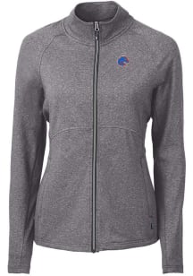 Cutter and Buck Boise State Broncos Womens Black Adapt Eco Knit Light Weight Jacket
