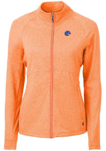 Cutter and Buck Boise State Broncos Womens Orange Adapt Eco Knit Light Weight Jacket