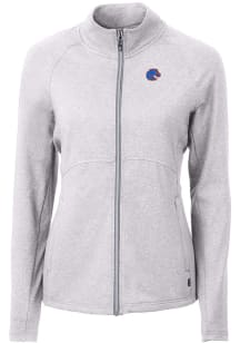 Cutter and Buck Boise State Broncos Womens Grey Adapt Eco Knit Light Weight Jacket